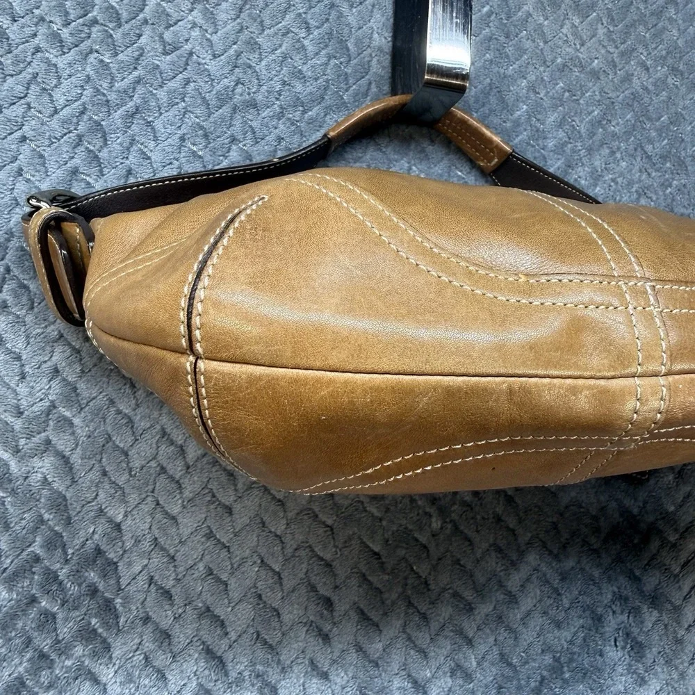 Coach Y2K Soho Hobo Shoulder Bag 9541 Tan Brown Leather Purse Hangtag Vintage